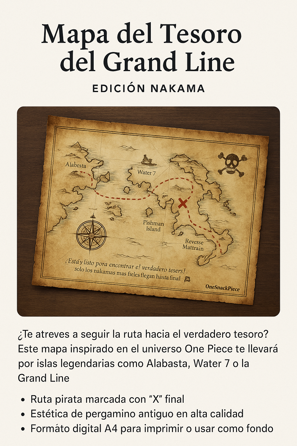 Mapa del Tesoro del Grand Line – Edición Nakama